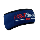Navy blue ear warmer with Hot Chocolate Run logo