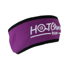 Purple ear warmer with Hot Chocolate Run logo