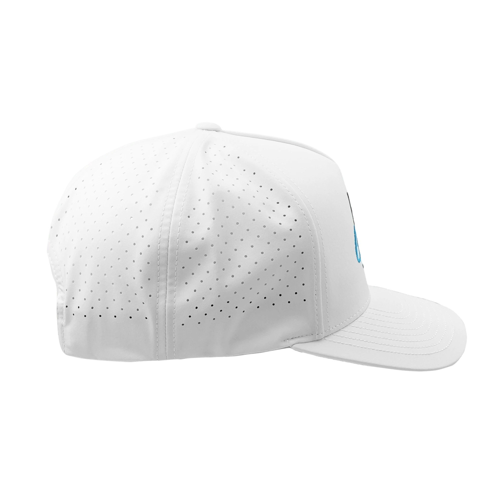 White cap with perforated design