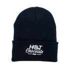 Black beanie with 'Hot Chocolate Run' logo