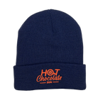 Navy beanie with 'Hot Chocolate Run' logo