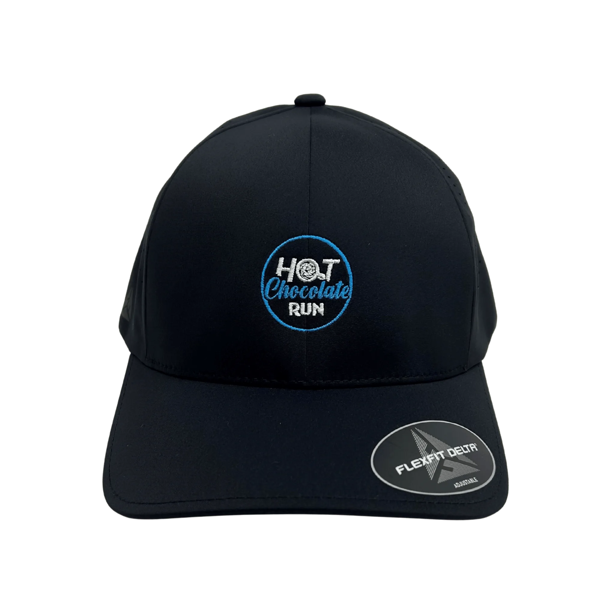 Black cap with Hot Chocolate Run logo