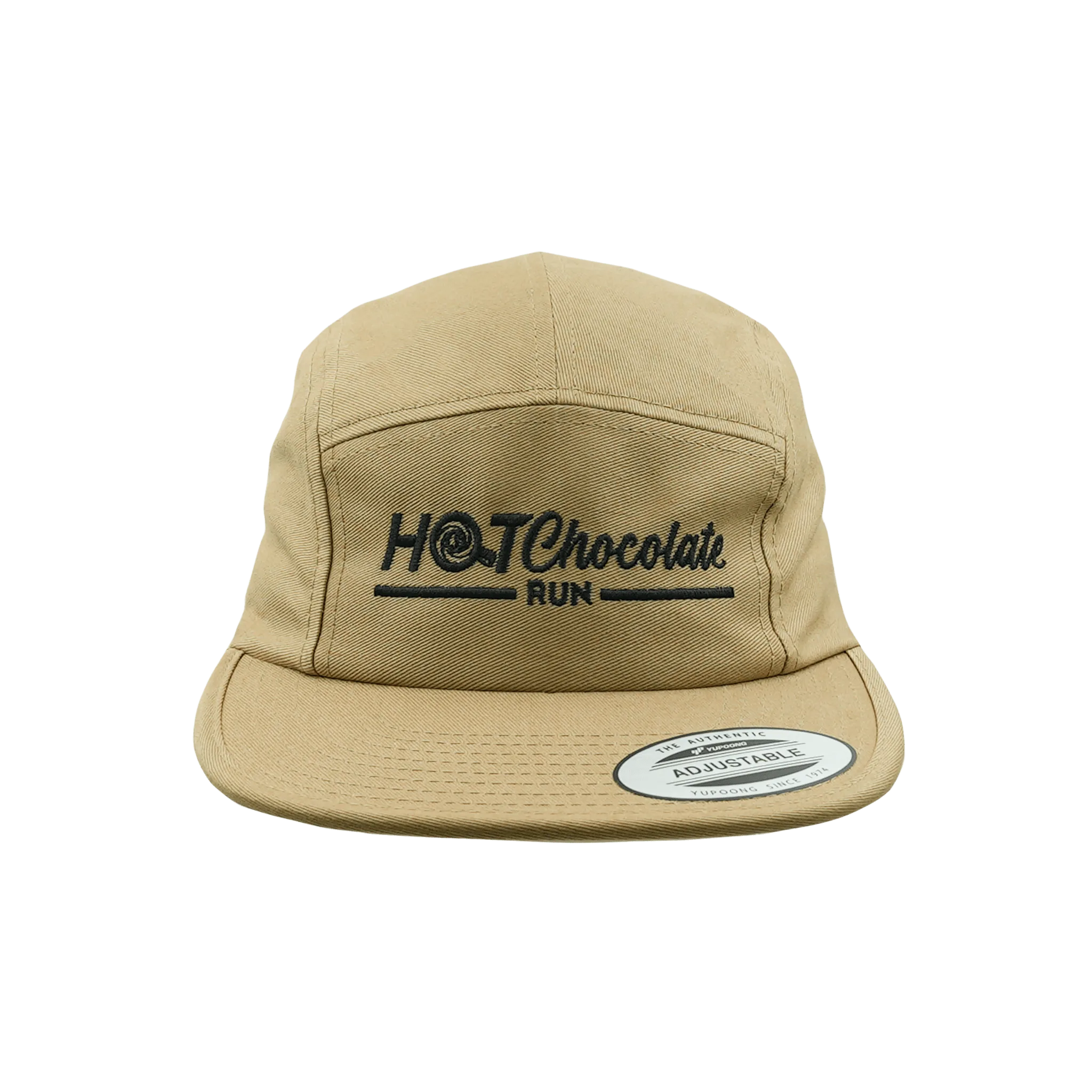 Beige cap with 'Hot Chocolate Run' logo