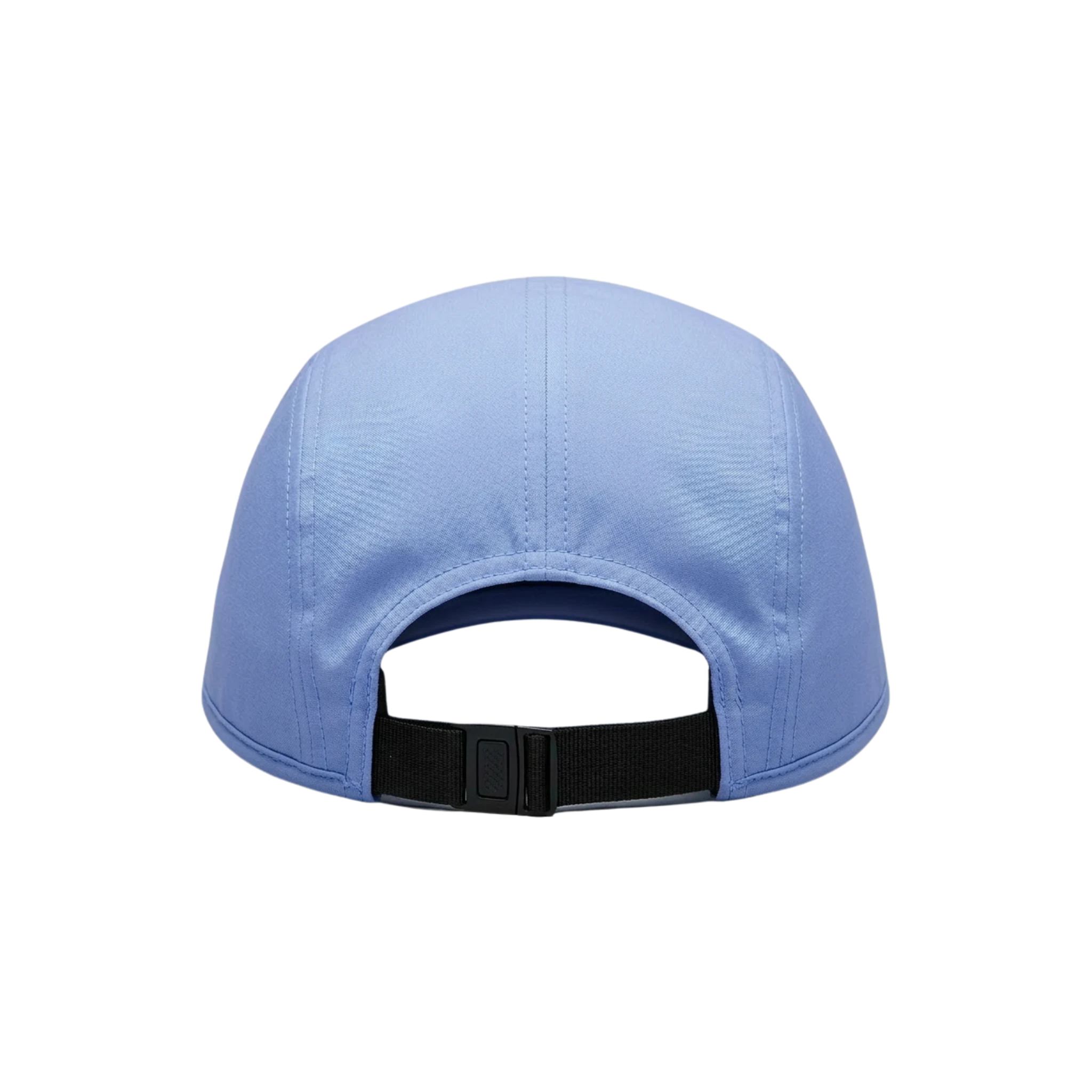 Blue lavender running cap with a black strap on back