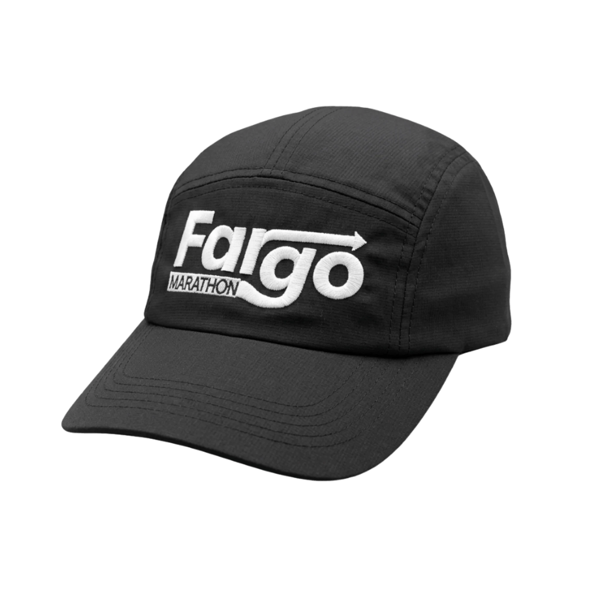 Black cap with 'Fargo Marathon' logo