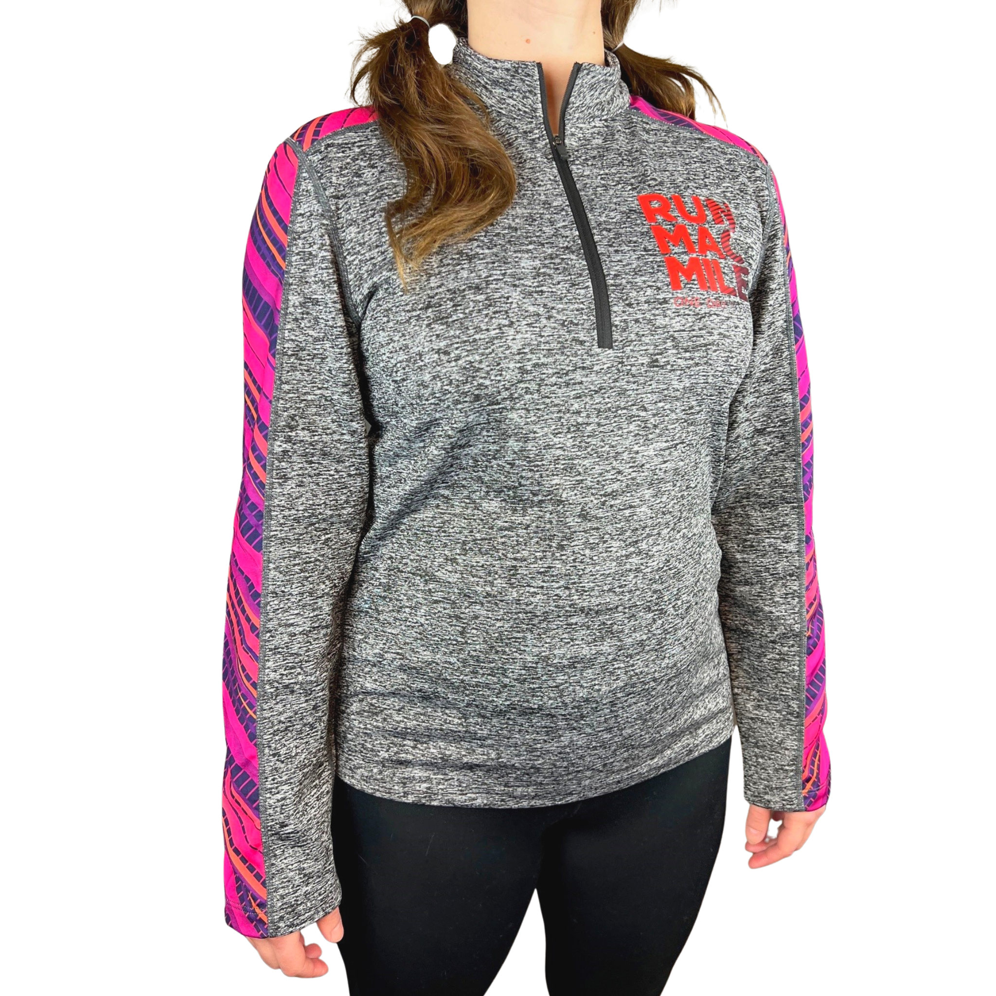 Women's Run Mag Mile® Striped Sleeve 1/4 Zip