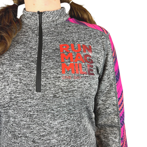 Women's Run Mag Mile® Striped Sleeve 1/4 Zip