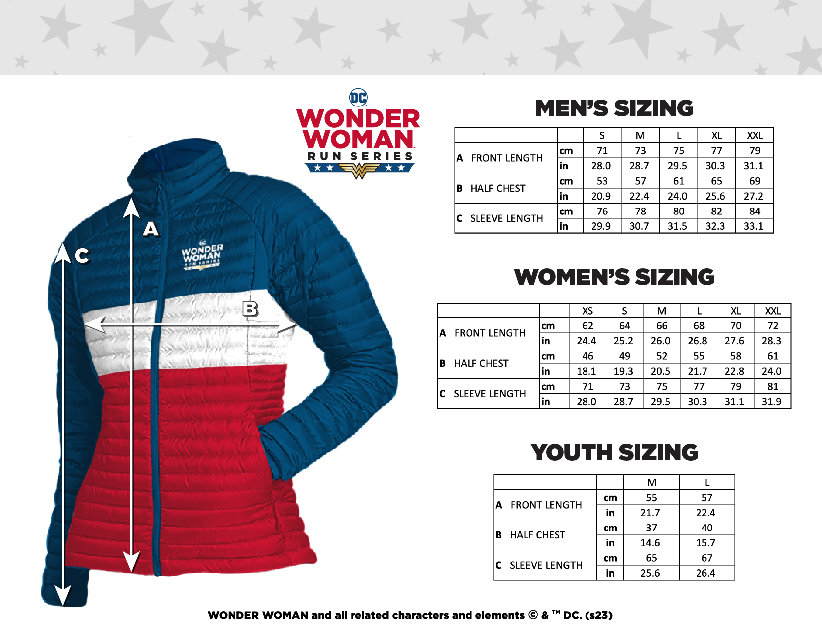 Men's Wonder Woman Puffer Jacket