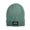 Hot Chocolate Ribbed beanie in mint with 'Hot Chocolate' black patch logo