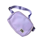 Purple belt bag with strap and HC Run logo in left corner 