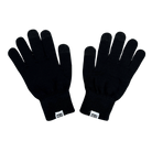 Tops of a black pair of gloves with HC Run logo at bottom