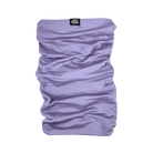 Lavender neck gaiter with a Hot Chocolate Run label