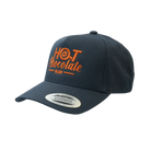 Navy blue cap with orange text 'Hot Chocolate Run' 
