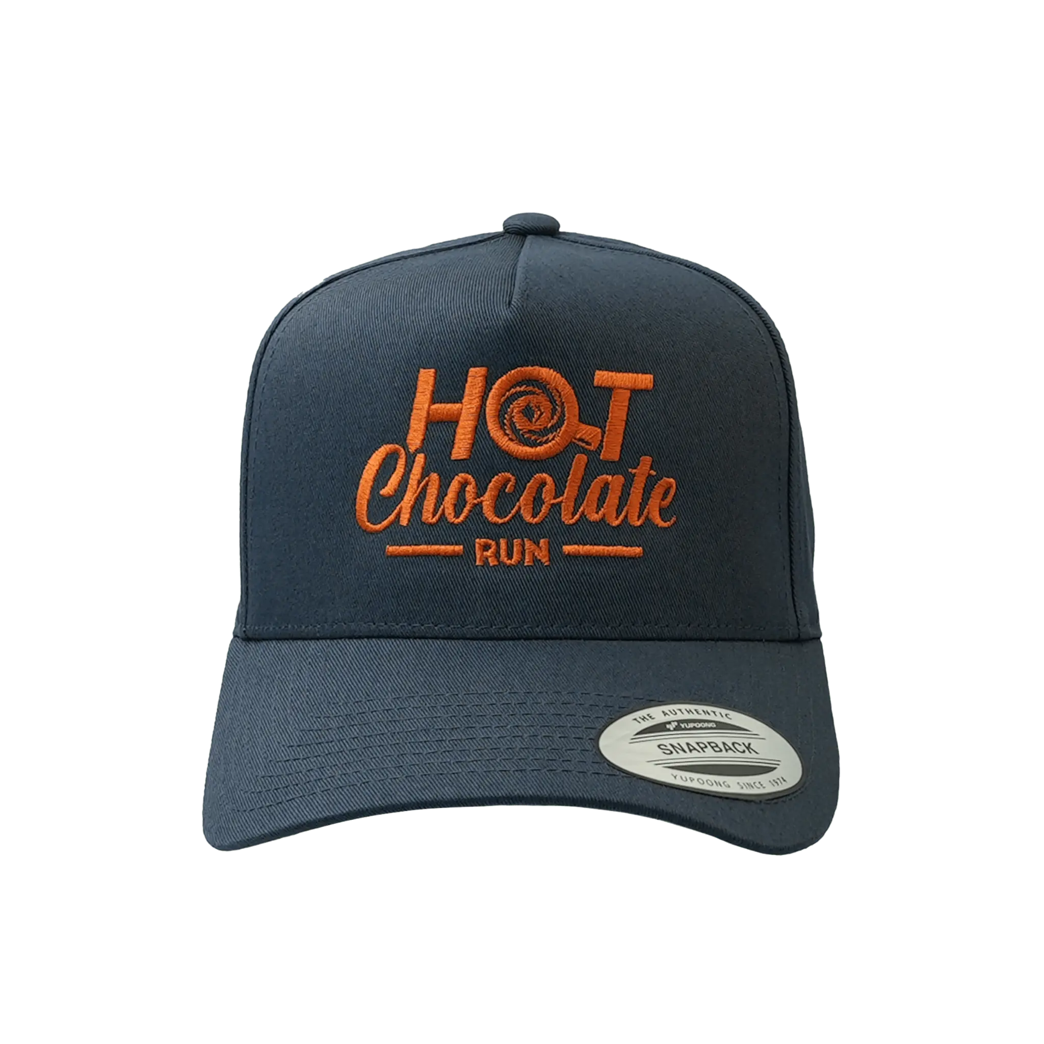 Dark blue cap with orange text 'Hot Chocolate Run'