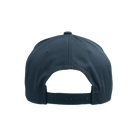 Navy blue baseball cap with snapback closures