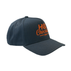 Navy blue cap with orange Hot Chocolate Run text