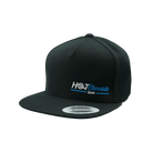 Black snapback cap with 'Hot Chocolate Run' logo