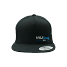 Black snapback cap with 'Hot Chocolate Run' logo
