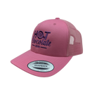 Pink cap with purple 'Hot Chocolate Run' text 