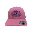 Pink cap with purple 'Hot Chocolate Run' text 