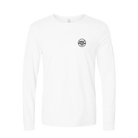 White long-sleeve shirt with a Hot Chocolate Run logo on the chest