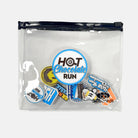 Clear pouch with various 'Hot Chocolate Run' themed meSNAPS