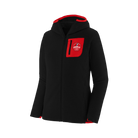 Black hoodie with a red pocket and Louisville 10 Mile logo