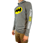 Men's Batman Lightweight Gray Hoodie