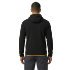 Back of man wearing a black jacket 