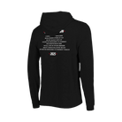 Black Run This Town hoodie with white text on the back
