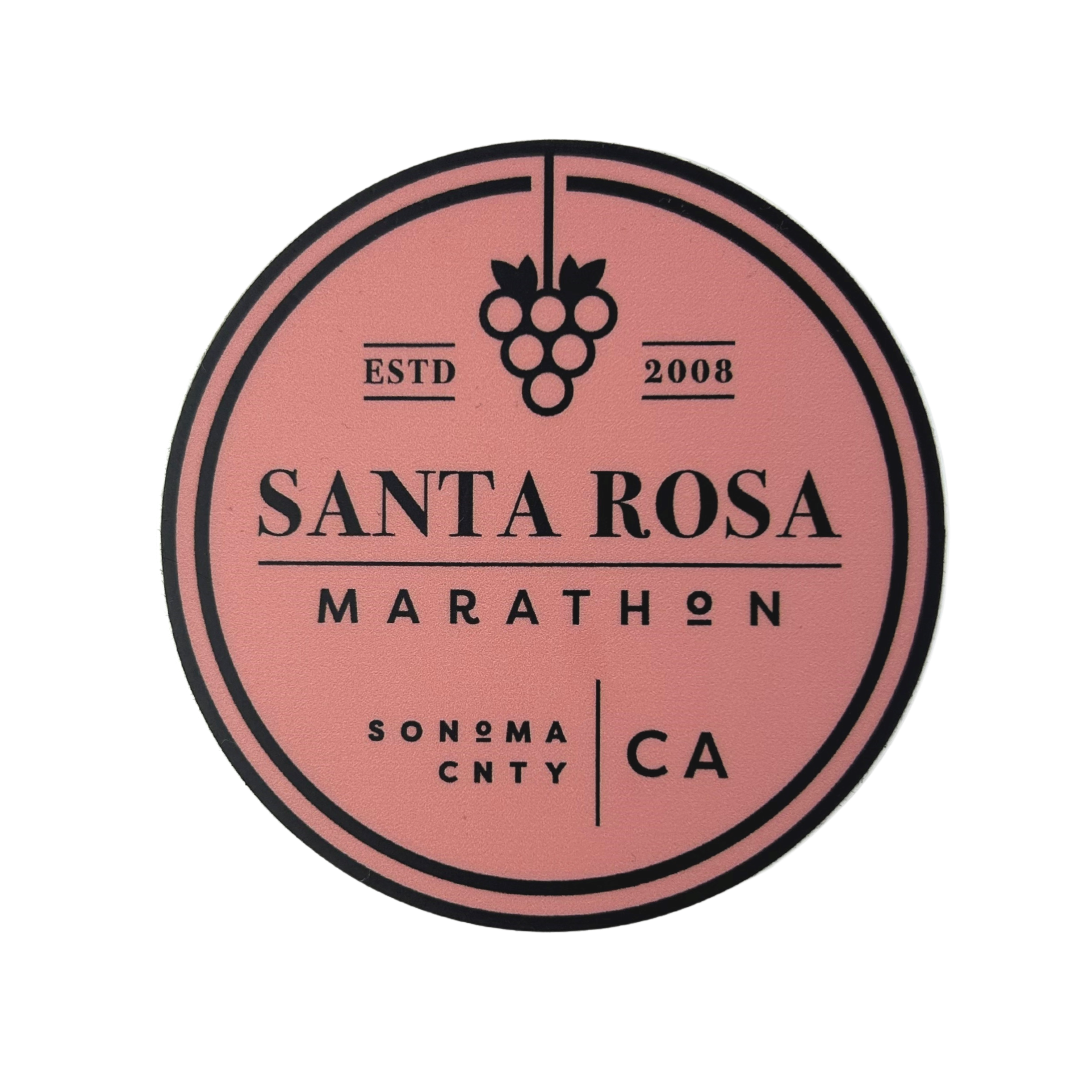 Santa Rosa Marathon Vinyl Decal Round