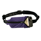 Purple waist bag with a phone and money