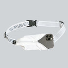 White waist bag with white strap featuring SPI belt logo