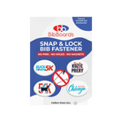 Bib fasteners with Bucktown 5K branding 