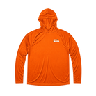 Orange hoodie with a Cinco De Miler logo 