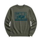 Green sweatshirt with blue Fargo Marathon graphic design