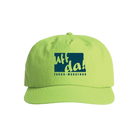Green cap with Uff Da! Fargo Marathon blue text