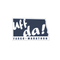 Blue sticker with 'Uff da! Fargo Marathon' text 
