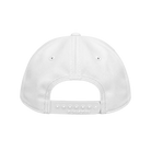White cap with snapback closure