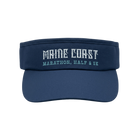 Navy visor with 'Maine Coast Marathon, Half & 5K' text 
