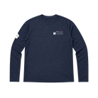 Navy long-sleeve shirt with a Milwaukee Marathon logo