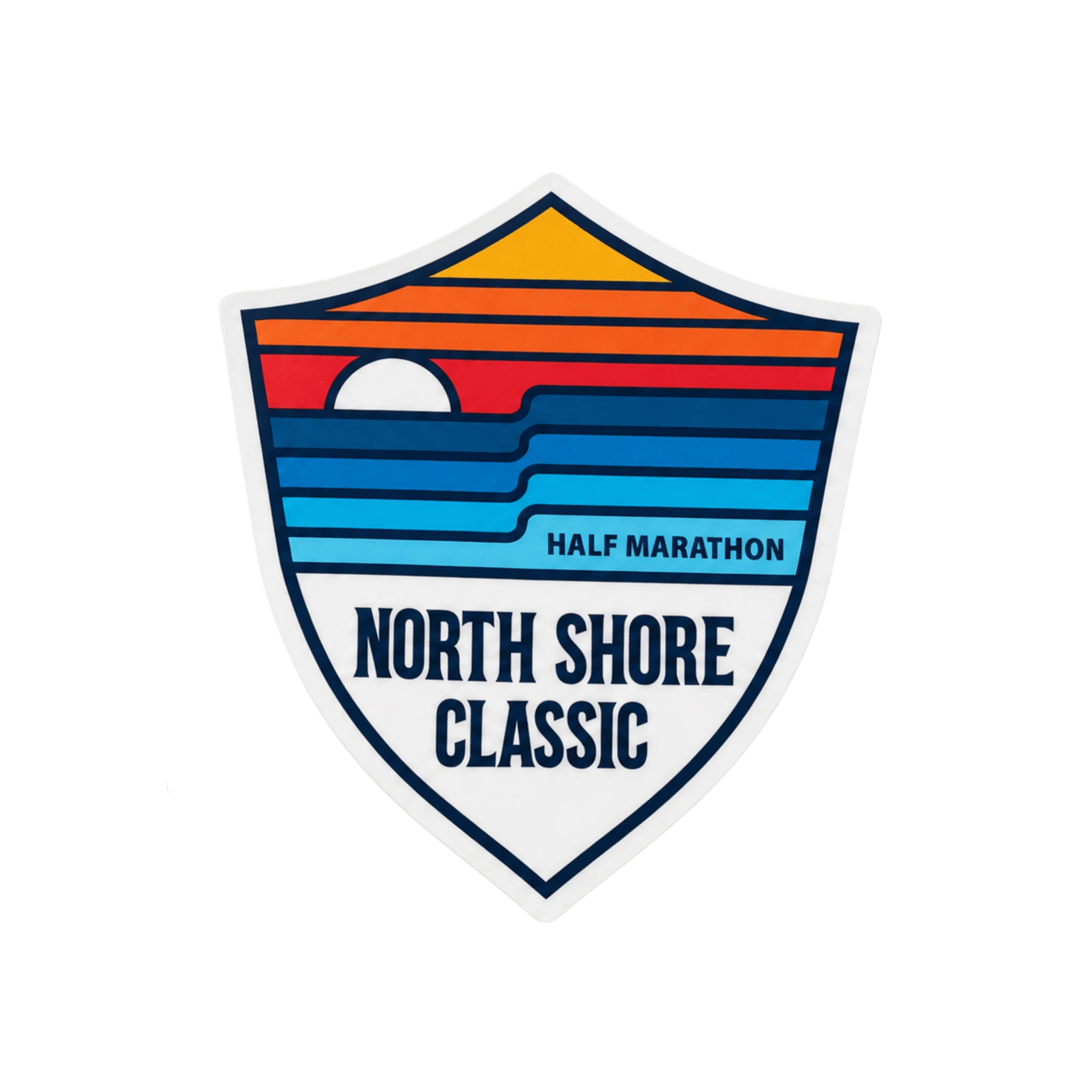 Logo of the North Shore Classic Half Marathon on a white background