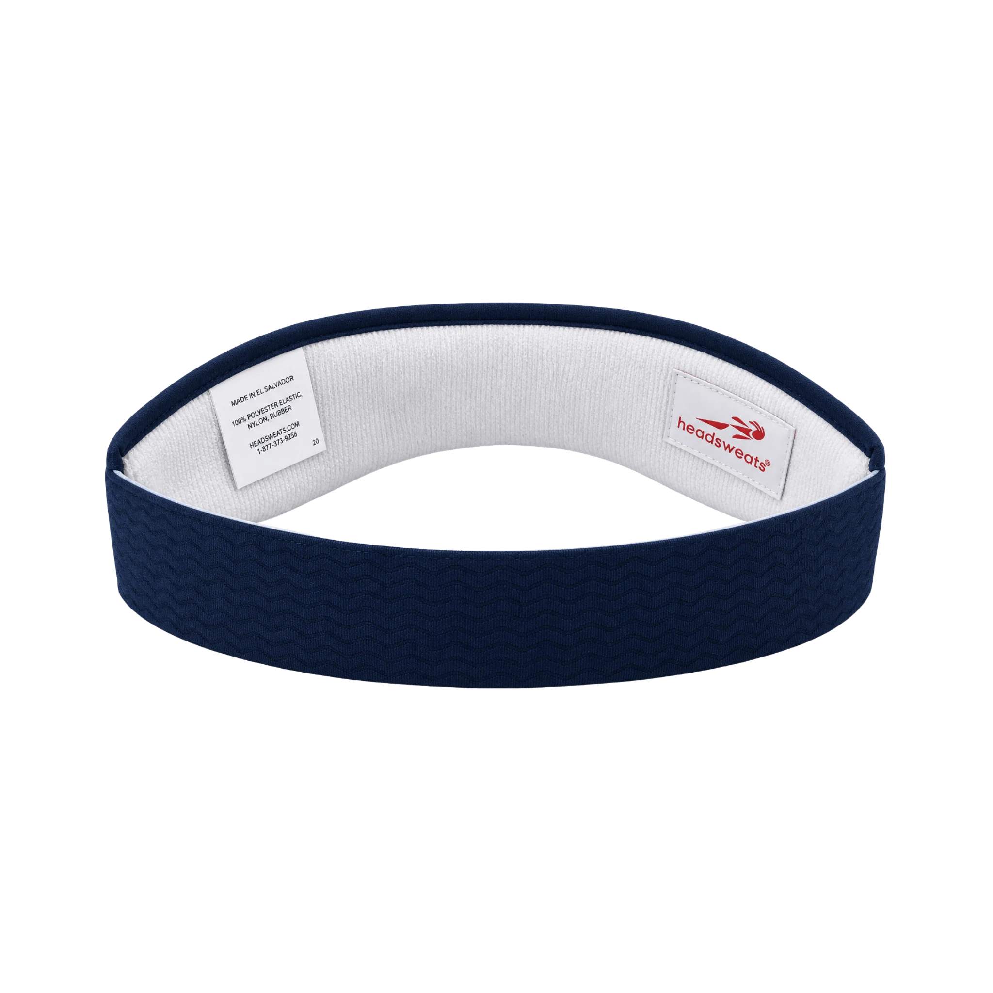 Navy blue visor with white interior