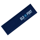 Navy headband with Old Port Half Marathon and 5K logo