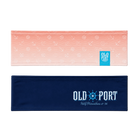 Two headbands with different designs and 'Old Port' branding