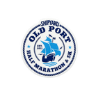 Logo of Old Port Half Marathon & 5K with a ship design