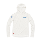 White hoodie with Old Port Half Marathon and 5K chest logo
