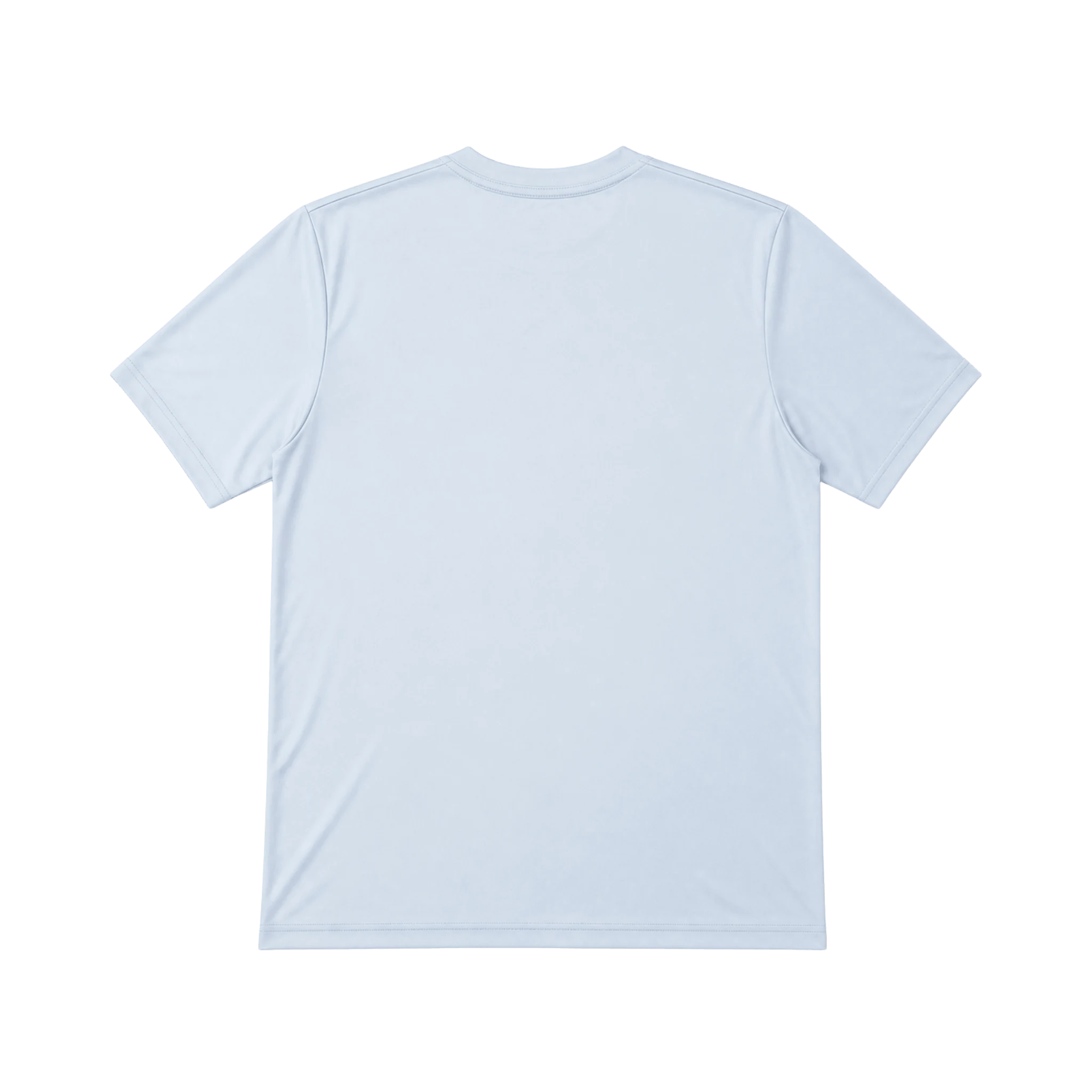 Back of light blue t-shirt 