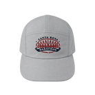Gray running hat with Santa Rosa Marathon logo