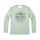 Light green long-sleeve shirt with Santa Rosa Marathon black text and design